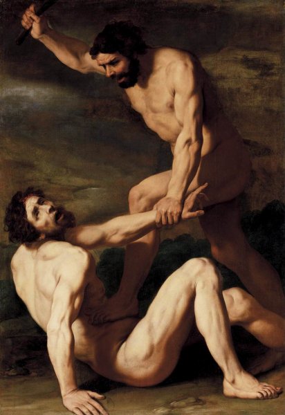Main Product Photo of Cain Killing Abel Painting by Daniele Crespi