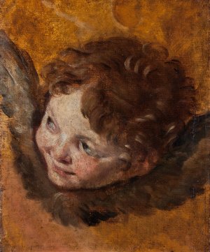 Head of a Cherub by Daniele Crespi Oil Painting