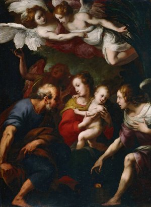 The Angel's Message to Joseph by Daniele Crespi Oil Painting