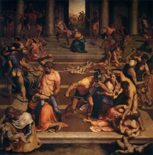 The Massacre of the Innocents by Daniele Da Volterra Oil Painting