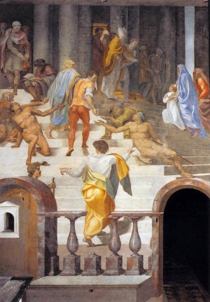 The Presentation of the Virgin by Daniele Da Volterra Oil Painting