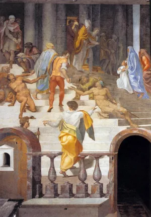 The Presentation of the Virgin by Daniele Da Volterra Oil Painting