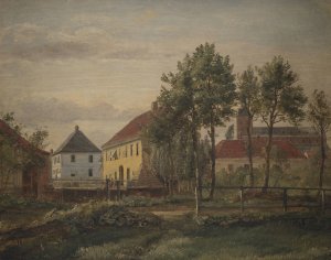 A Mill in Odense by Dankvart Dreyer Oil Painting