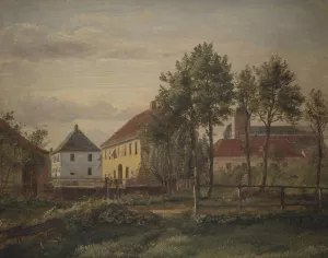 A Mill in Odense by Dankvart Dreyer Oil Painting