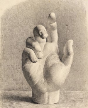 En Hand, Tegnet Efter Gips by Dankvart Dreyer Oil Painting