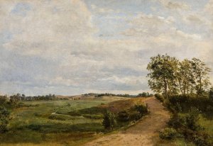 Road across the hills. Study by Dankvart Dreyer Oil Painting
