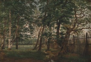 The Deer Park North of Copenhagen by Dankvart Dreyer Oil Painting