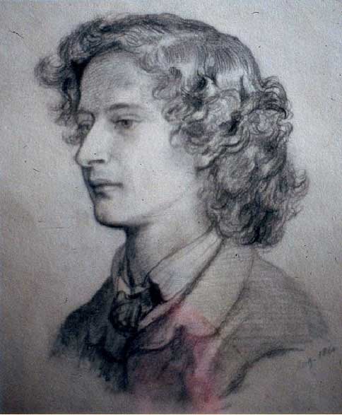 Main Product Photo of Algernon Charles Swinburne Painting by Dante Gabriel Rossetti