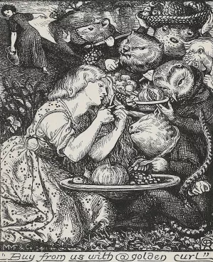 Buy from us with a golden curl Oil painting by Dante Gabriel Rossetti