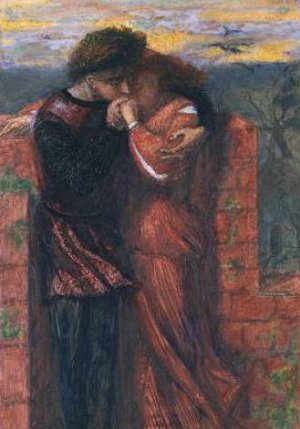 Carlisle Wall also known as The Lovers by Dante Gabriel Rossetti Oil Painting