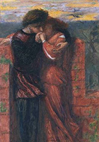 Main Product Photo of Carlisle Wall also known as The Lovers Painting by Dante Gabriel Rossetti