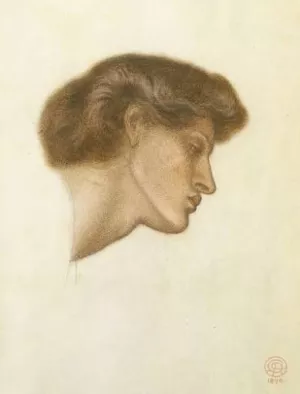 Dante's Dream at the Time of the Death of Beatrice - study painting by Dante Gabriel Rossetti