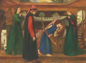 Dante's Dream at the Time of the Death of Beatrice by Dante Gabriel Rossetti - Oil Painting Reproduction