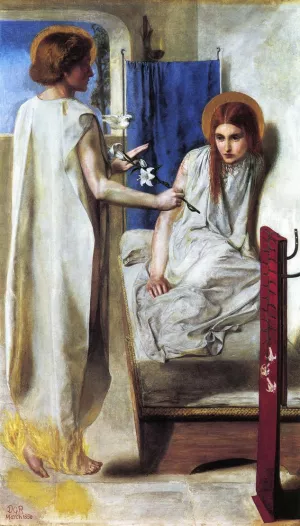 Ecce Ancilla Domini! also known as The Anunciation by Dante Gabriel Rossetti - Oil Painting Reproduction