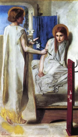 Ecce Ancilla Domini! also known as The Anunciation Oil painting by Dante Gabriel Rossetti