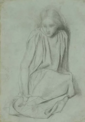 Ecce Ancilla Domini! - study Oil painting by Dante Gabriel Rossetti