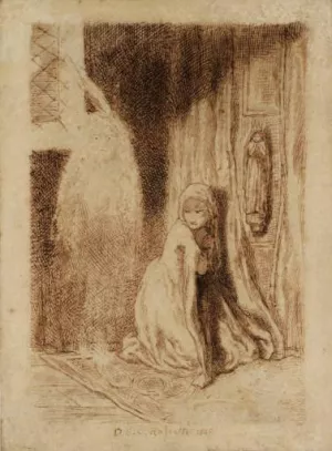 Faust: Margaret in the Church by Dante Gabriel Rossetti Oil Painting