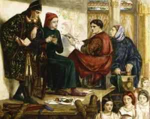 Giotto Painting the Portrait of Dante painting by Dante Gabriel Rossetti