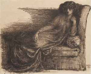 Jane Morris by Dante Gabriel Rossetti Oil Painting