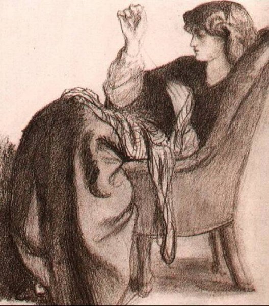Jane Morris by Dante Gabriel Rossetti - Hand-Painted Oil Painting Reproduction