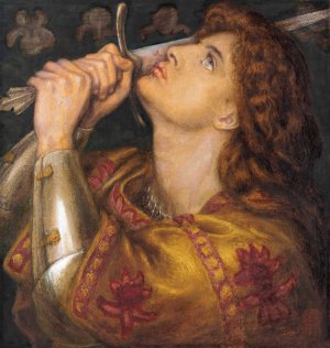 Joan of Arc by Dante Gabriel Rossetti Oil Painting