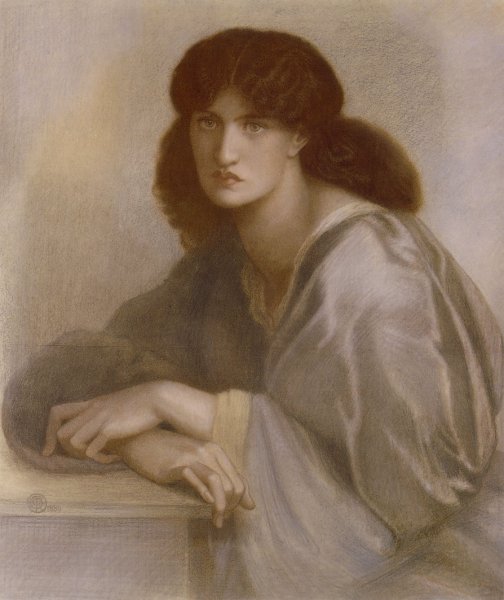 La Donna della Finestra also known as Jane Morris by Dante Gabriel Rossetti - Hand-Painted Oil Painting Reproduction