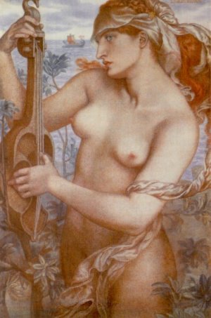 Ligeia Siren Oil painting by Dante Gabriel Rossetti