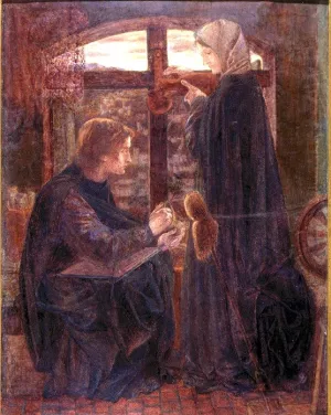 Mary in the House of John painting by Dante Gabriel Rossetti