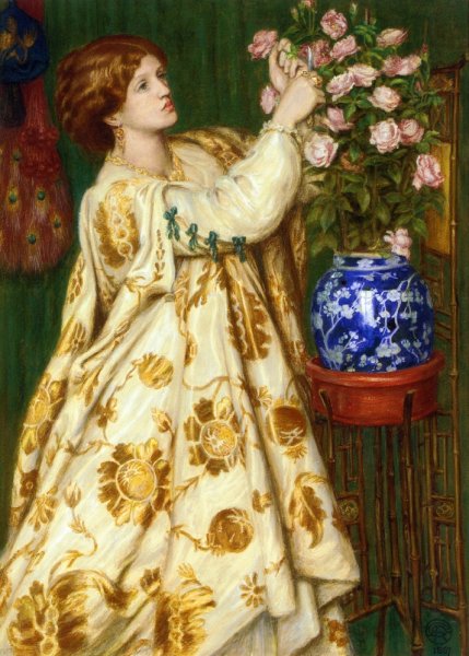 Main Product Photo of Monna Rosa Painting by Dante Gabriel Rossetti