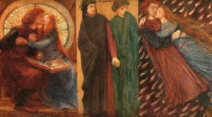 Paolo and Francesca da Rimini by Dante Gabriel Rossetti - Oil Painting Reproduction
