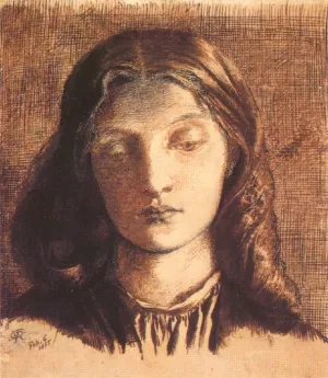 Portrait of Elizabeth Siddal by Dante Gabriel Rossetti Oil Painting