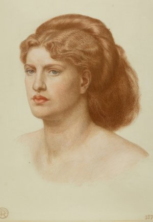 Portrait of fanny cornforth, head and shoulders by Dante Gabriel Rossetti Oil Painting