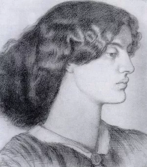 Portrait of Jane Morris by Dante Gabriel Rossetti - Oil Painting Reproduction