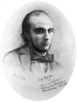 Portrait of William Rossetti also known as Orange Oil painting by Dante Gabriel Rossetti