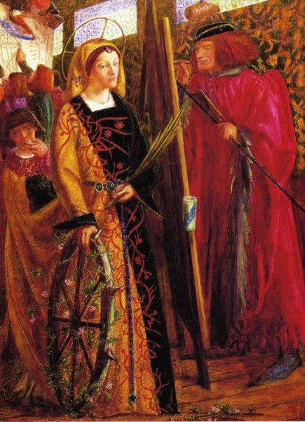 Saint Catherine by Dante Gabriel Rossetti - Hand-Painted Oil Painting Reproduction