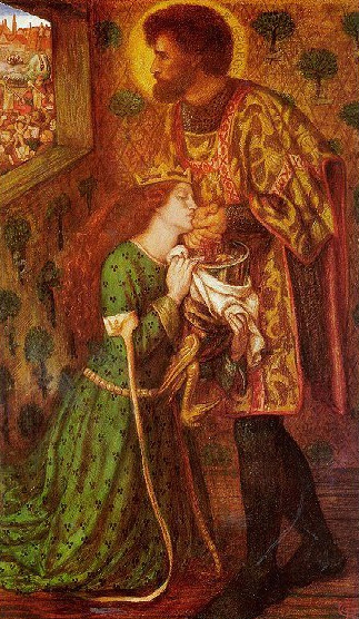Saint George and the Princess Sabra by Dante Gabriel Rossetti - Hand-Painted Oil Painting Reproduction
