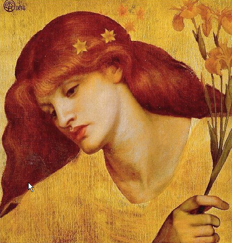 Sancta Lillias by Dante Gabriel Rossetti - Hand-Painted Oil Painting Reproduction