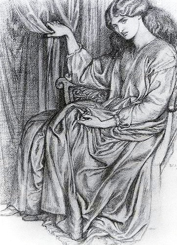 Main Product Photo of Silence Painting by Dante Gabriel Rossetti