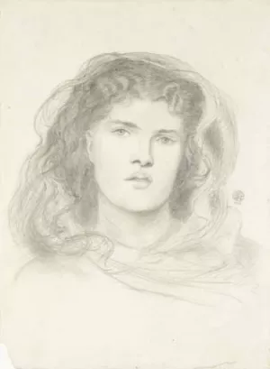 The Beloved - Study also known as The Bride Study Oil painting by Dante Gabriel Rossetti