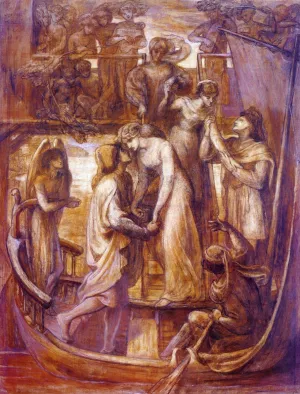 The Boat of Love by Dante Gabriel Rossetti Oil Painting