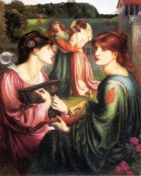 Main Product Photo of The Bower Meadow Painting by Dante Gabriel Rossetti