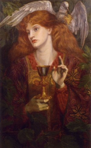 The Damsel of the Sanct Grael Oil painting by Dante Gabriel Rossetti
