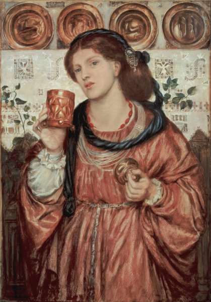 The Loving Cup  by Dante Gabriel Rossetti - Hand-Painted Oil Painting Reproduction