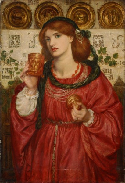 The Loving Cup by Dante Gabriel Rossetti - Hand-Painted Oil Painting Reproduction