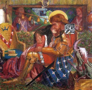 The Wedding of Saint George and the Princess Sabra by Dante Gabriel Rossetti - Oil Painting Reproduction