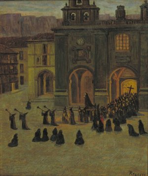 Good Friday Morning in Orduna by Dario De Regoyos Oil Painting