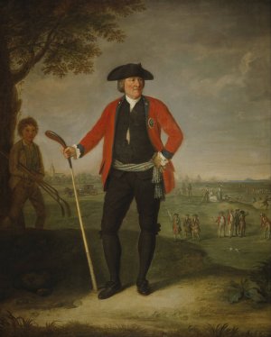 William Inglis, c 1712 - 1792. Surgeon and Captain of the Honourable Company of Edinburgh Golfers by David Allan Oil Painting
