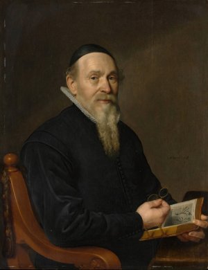 Portrait of a Man, Possibly a Botanist by David Bailly Oil Painting