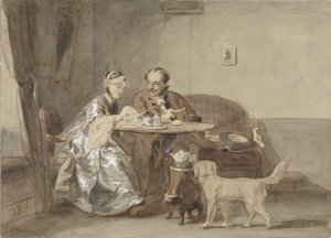 Koffieuurtje by David Bles Oil Painting