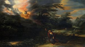 The Ascension of Elijah by David Colijns Oil Painting